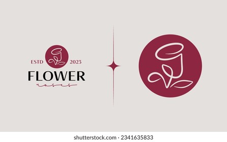 Leaf Flower Plant Handdrawn Logo Icon. Universal creative premium symbol. Vector sign icon logo template. Vector illustration