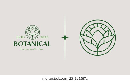 Leaf Flower Plant Handdrawn Logo Icon. Universal creative premium symbol. Vector sign icon logo template. Vector illustration