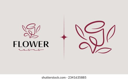 Leaf Flower Plant Handdrawn Logo Icon. Universal creative premium symbol. Vector sign icon logo template. Vector illustration