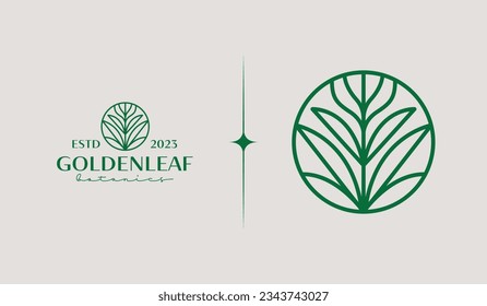 Leaf Flower Plant Logo Template. Universal creative premium symbol. Vector illustration. Creative Minimal design template. Symbol for Corporate Business Identity