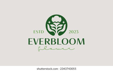 Plantilla de logotipo de planta de flores de hoja. Símbolo universal creativo premium. Ilustración vectorial. Plantilla de diseño Mínimo Creativo. Símbolo de identidad empresarial