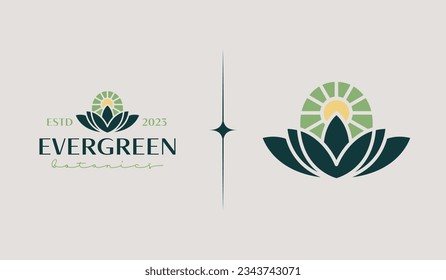 Leaf Flower Plant Logo Template. Universal creative premium symbol. Vector illustration. Creative Minimal design template. Symbol for Corporate Business Identity