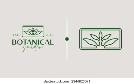 Leaf Flower Plant Logo Template. Universal creative premium symbol. Vector illustration. Creative Minimal design template. Symbol for Corporate Business Identity