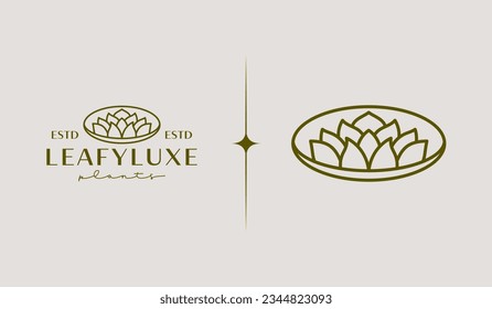 Leaf Flower Plant Logo Template. Universal creative premium symbol. Vector illustration. Creative Minimal design template. Symbol for Corporate Business Identity