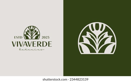 Vorlage für Leaf-Blumenbeete-Logo. Universal Creative Premium Symbol. Vektorgrafik. Kreative minimale Design-Vorlage. Symbol für die Unternehmensidentität