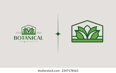 Leaf Flower Plant Logo Template. Universal creative premium symbol. Vector illustration. Creative Minimal design template. Symbol for Corporate Business Identity