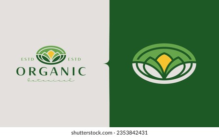 Leaf Flower Plant Logo Template. Universal creative premium symbol. Vector illustration. Creative Minimal design template. Symbol for Corporate Business Identity