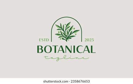 Plantilla de logotipo de planta de flores de hoja. Símbolo universal creativo premium. Ilustración vectorial. Plantilla de diseño Mínimo Creativo. Símbolo de identidad empresarial
