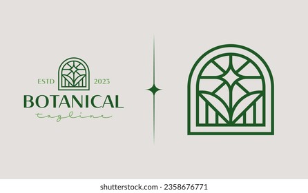 Leaf Flower Plant Logo Template. Universal creative premium symbol. Vector illustration. Creative Minimal design template. Symbol for Corporate Business Identity