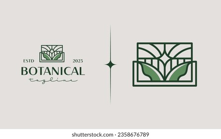 Leaf Flower Plant Logo Template. Universal creative premium symbol. Vector illustration. Creative Minimal design template. Symbol for Corporate Business Identity