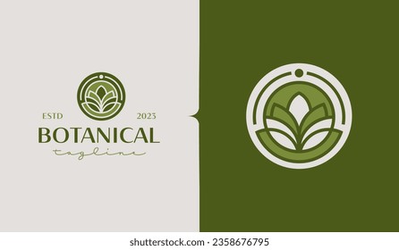 Leaf Flower Plant Logo Template. Universal creative premium symbol. Vector illustration. Creative Minimal design template. Symbol for Corporate Business Identity