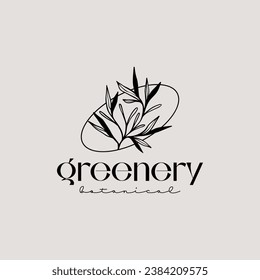 Leaf Flower Plant Logo Template. Universal creative premium symbol. Vector illustration. Creative Minimal design template. Symbol for Corporate Business Identity