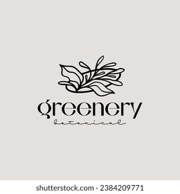 Leaf Flower Plant Logo Template. Universal creative premium symbol. Vector illustration. Creative Minimal design template. Symbol for Corporate Business Identity