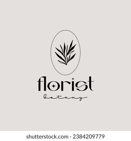 Plantilla de logotipo de planta de flores de hoja. Símbolo universal creativo premium. Ilustración vectorial. Plantilla de diseño Mínimo Creativo. Símbolo de identidad empresarial