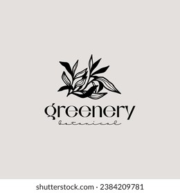 Leaf Flower Plant Logo Template. Universal creative premium symbol. Vector illustration. Creative Minimal design template. Symbol for Corporate Business Identity