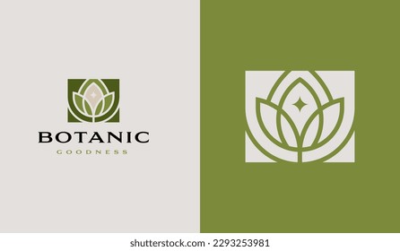 Leaf Flower Plant Logo. Universal creative premium symbol. Vector sign icon logo template. Vector illustration