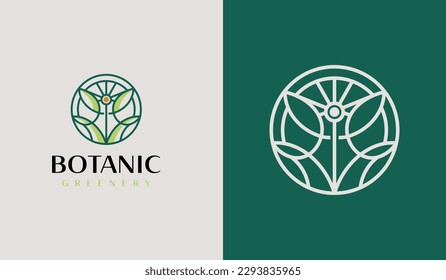 Leaf Flower Plant Logo. Universal creative premium symbol. Vector sign icon logo template. Vector illustration