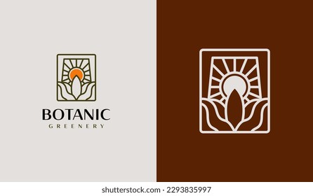 Leaf Flower Plant Logo. Universal creative premium symbol. Vector sign icon logo template. Vector illustration