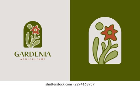Logo de la planta de flores de hoja. Símbolo universal creativo premium. Plantilla de logotipo del icono de signo del vector. Ilustración del vector
