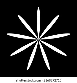 Leaf, flower and plant silhouette element