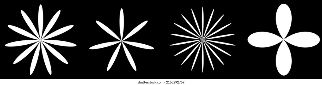 Leaf, flower and plant silhouette element