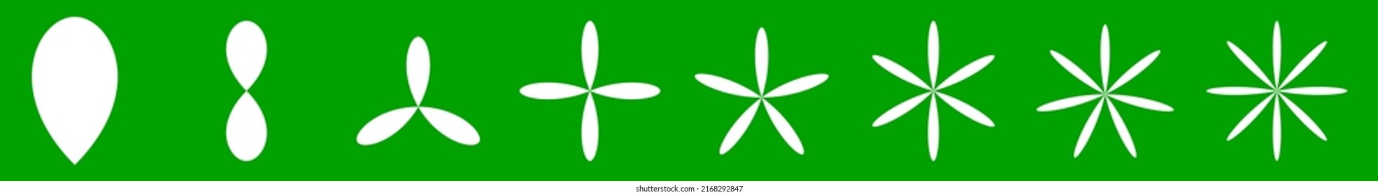 Leaf, flower and plant silhouette element
