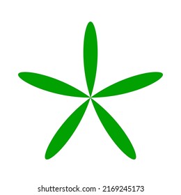 Leaf, flower and plant silhouette element