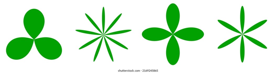 Leaf, flower and plant silhouette element