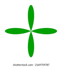 Leaf, flower and plant silhouette element