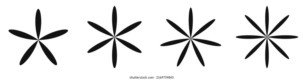 Leaf, flower and plant silhouette element