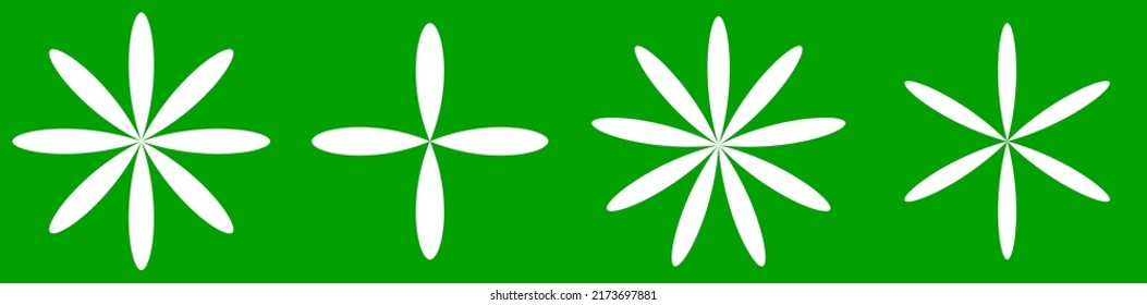 Leaf, flower and plant silhouette element