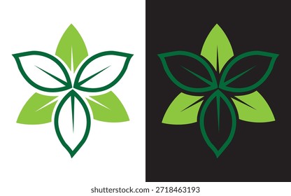 Blatt Blume Form Symbol Logo Design Natürliche Schönheit Vektor Vorlage