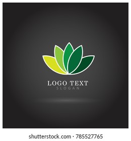 Leaf & Flower. Symbol & Icon Logo Vector Template