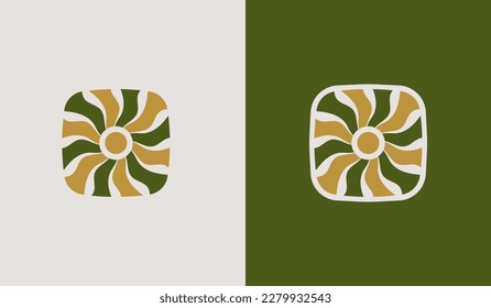 Logotipo del árbol de flores de hoja. Símbolo universal creativo premium. Plantilla de logotipo del icono de signo del vector. Ilustración del vector