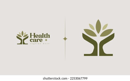Leaf Flower Tree monoline. Universal creative premium symbol. Vector sign icon logo template. Vector illustration