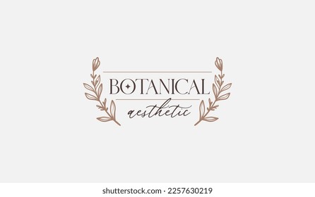 Leaf Flower Tree monoline. Universal creative premium symbol. Vector sign icon logo template. Vector illustration