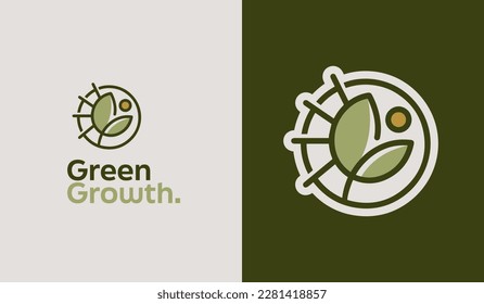 Monolina del árbol de flores de hoja. Símbolo universal creativo premium. Plantilla de logotipo del icono de signo del vector. Ilustración del vector