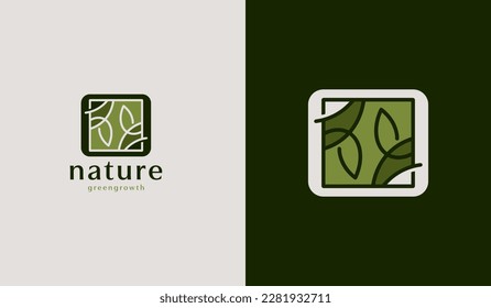 Leaf Flower Tree monoline. Universal creative premium symbol. Vector sign icon logo template. Vector illustration