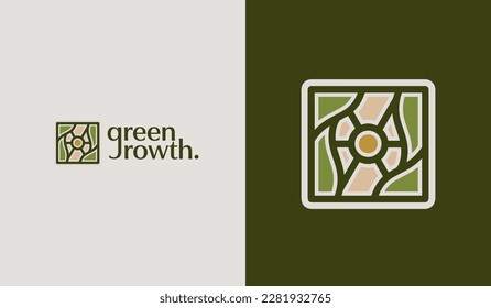 Leaf Flower Tree monoline. Universal creative premium symbol. Vector sign icon logo template. Vector illustration