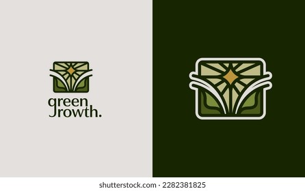 Leaf Flower Tree monoline. Universal creative premium symbol. Vector sign icon logo template. Vector illustration