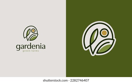 Leaf Flower Tree monoline. Universal creative premium symbol. Vector sign icon logo template. Vector illustration