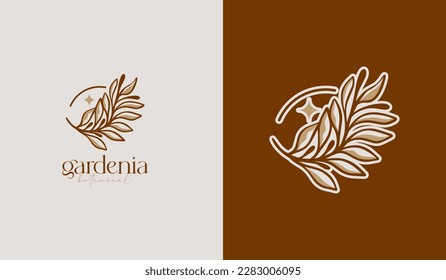 Leaf Flower Tree monoline. Universal creative premium symbol. Vector sign icon logo template. Vector illustration