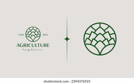 Leaf Flower Tree monoline. Universal creative premium symbol. Vector sign icon logo template. Vector illustration