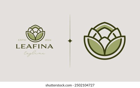 Leaf Flower Tree monoline. Universal creative premium symbol. Vector sign icon logo template. Vector illustration