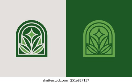 Árbol de la flor de la hoja Monoline. Símbolo creativo premium universal. Plantilla de logotipo de icono de signo de Vector. Ilustración vectorial