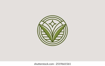 Leaf Flower Tree Monoline. Universal creative premium symbol. Vector illustration. Creative Minimal design template. Symbol for Corporate Business Identity