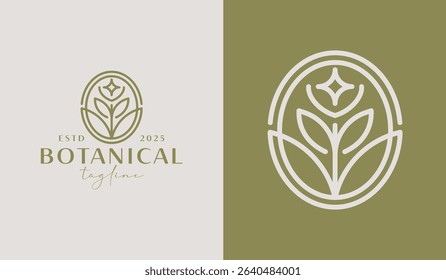 Leaf Flower Tree monoline. Universal creative premium symbol. Vector sign icon logo template. Vector illustration