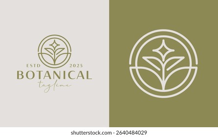 Leaf Flower Tree monoline. Universal creative premium symbol. Vector sign icon logo template. Vector illustration