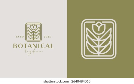 Leaf Flower Tree monoline. Universal creative premium symbol. Vector sign icon logo template. Vector illustration