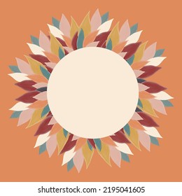 Leaf- und Blumenrahmen. Botanisches Grafikdesign-Element für Hochzeitseinladungen , Blattplakat.